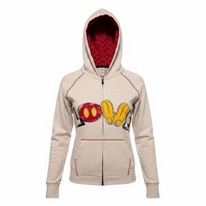 Disney 90s y2k style Mickey Mouse LOVE Graphic Zip-Up Hoodie Jacket woman large